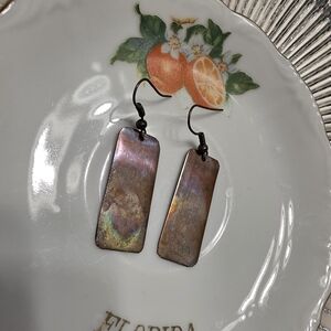 Oxidized Copper Earrings